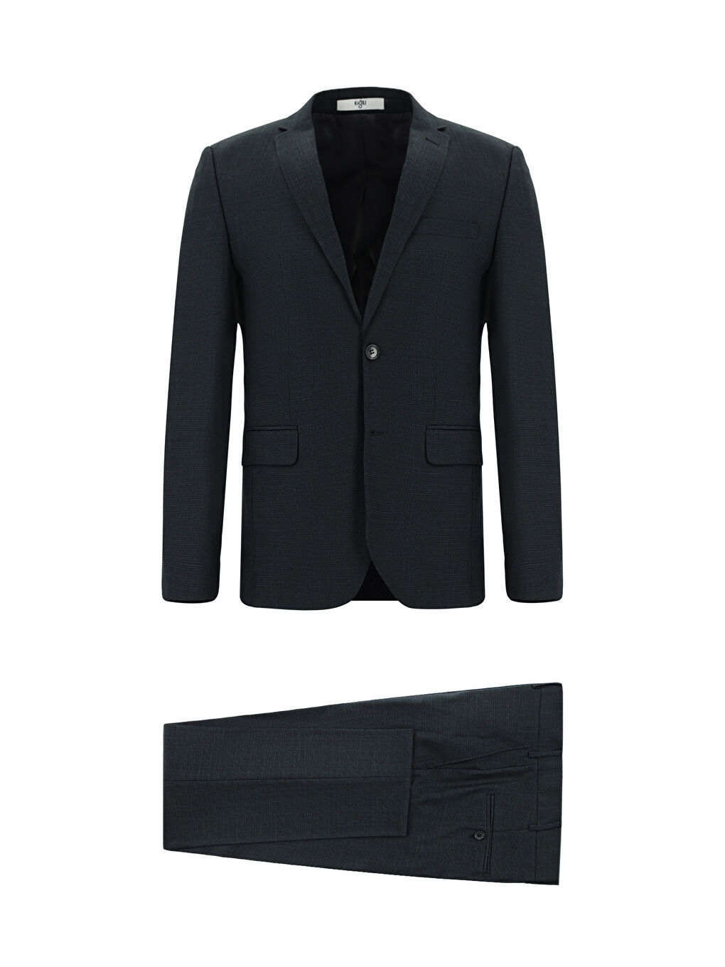 Antrasit Super Slim Fit Ekstra Dar Kesim Klasik Desenli Takım Elbise