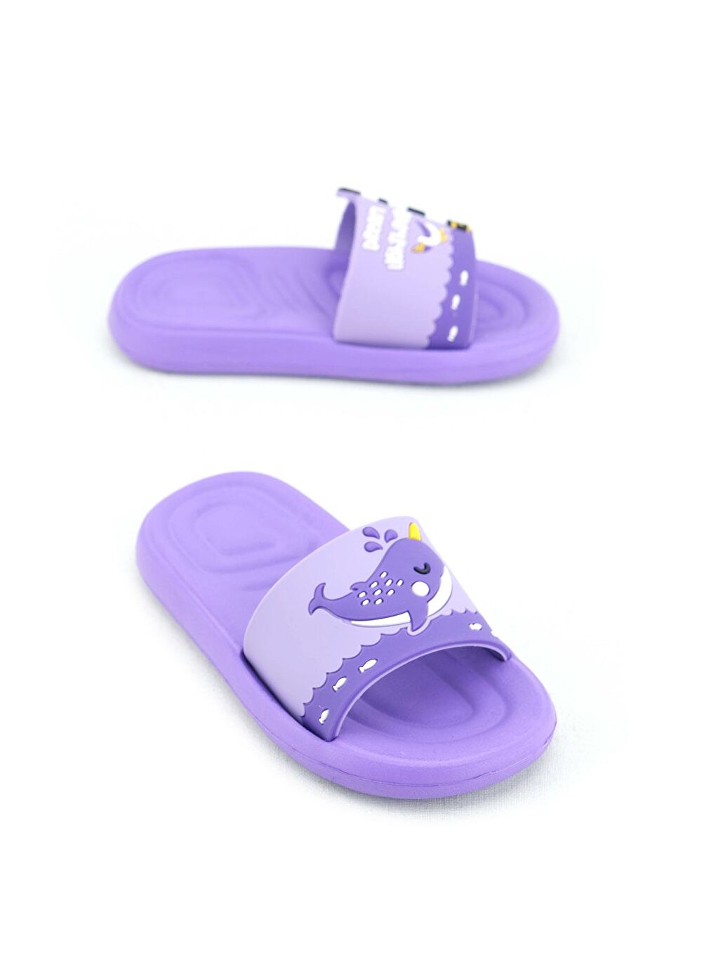 Mor Yazlık Kız Çocuk Eva Banyo Havuz Plaj Terlik