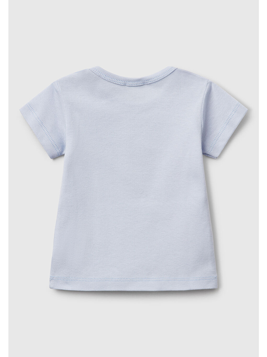 Bebek Toz Mavi Tavşan Baskılı T-Shirt-1