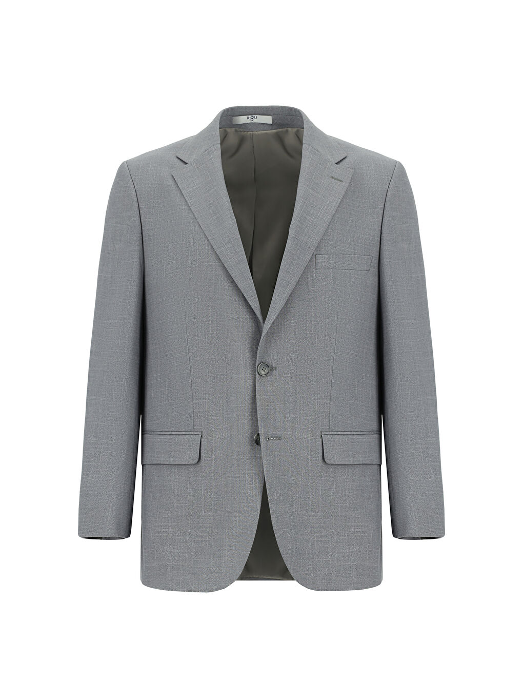 Gri 4 Drop Relaxed Fit Rahat Kesim Desenli Takım Elbise-1