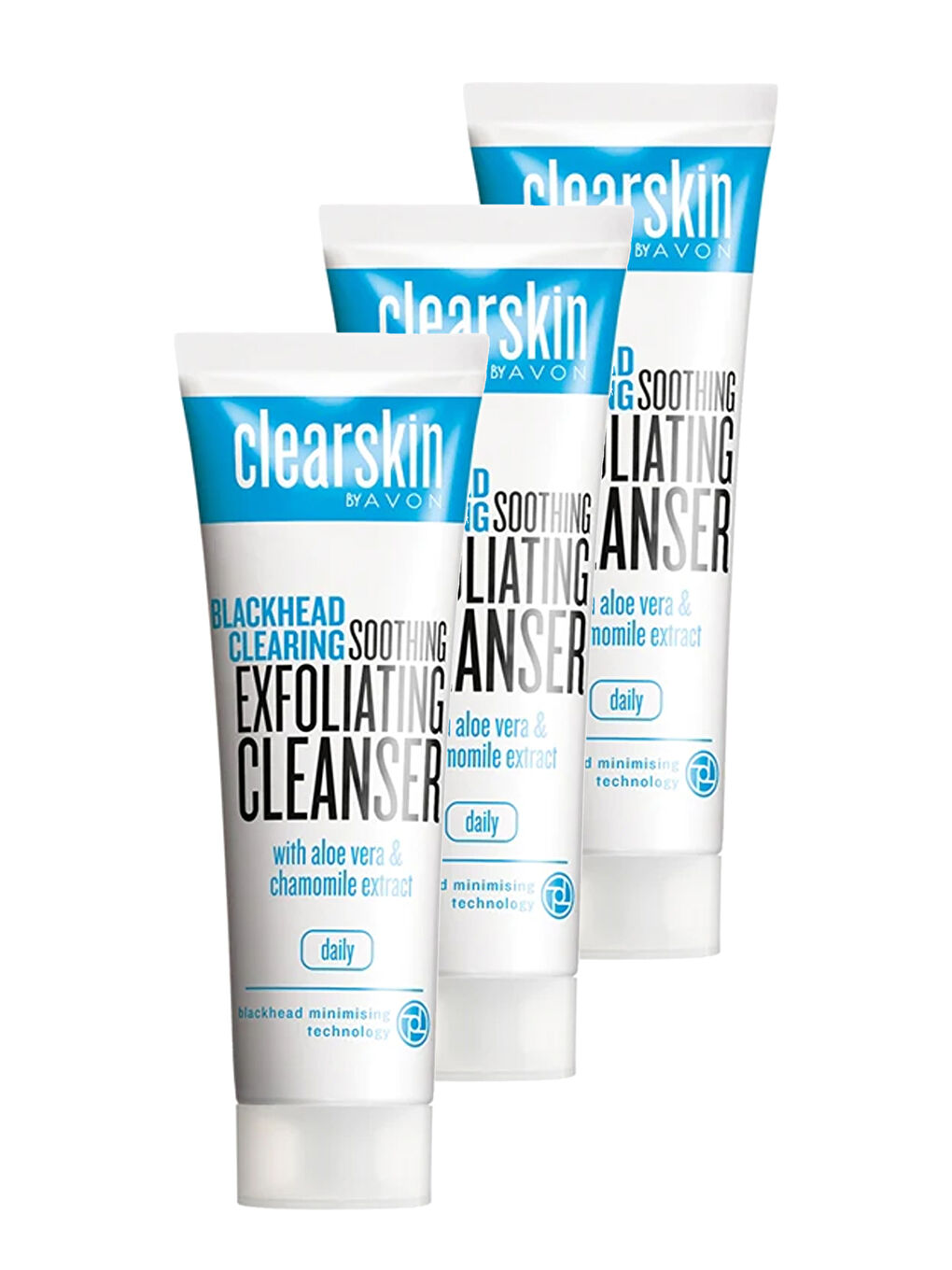 AVON Clearskin Blackhead Clearing Siyah Noktalar İçin Ferahlatan Arındırıcı Temizleyici 125 Ml. Üçlü Set