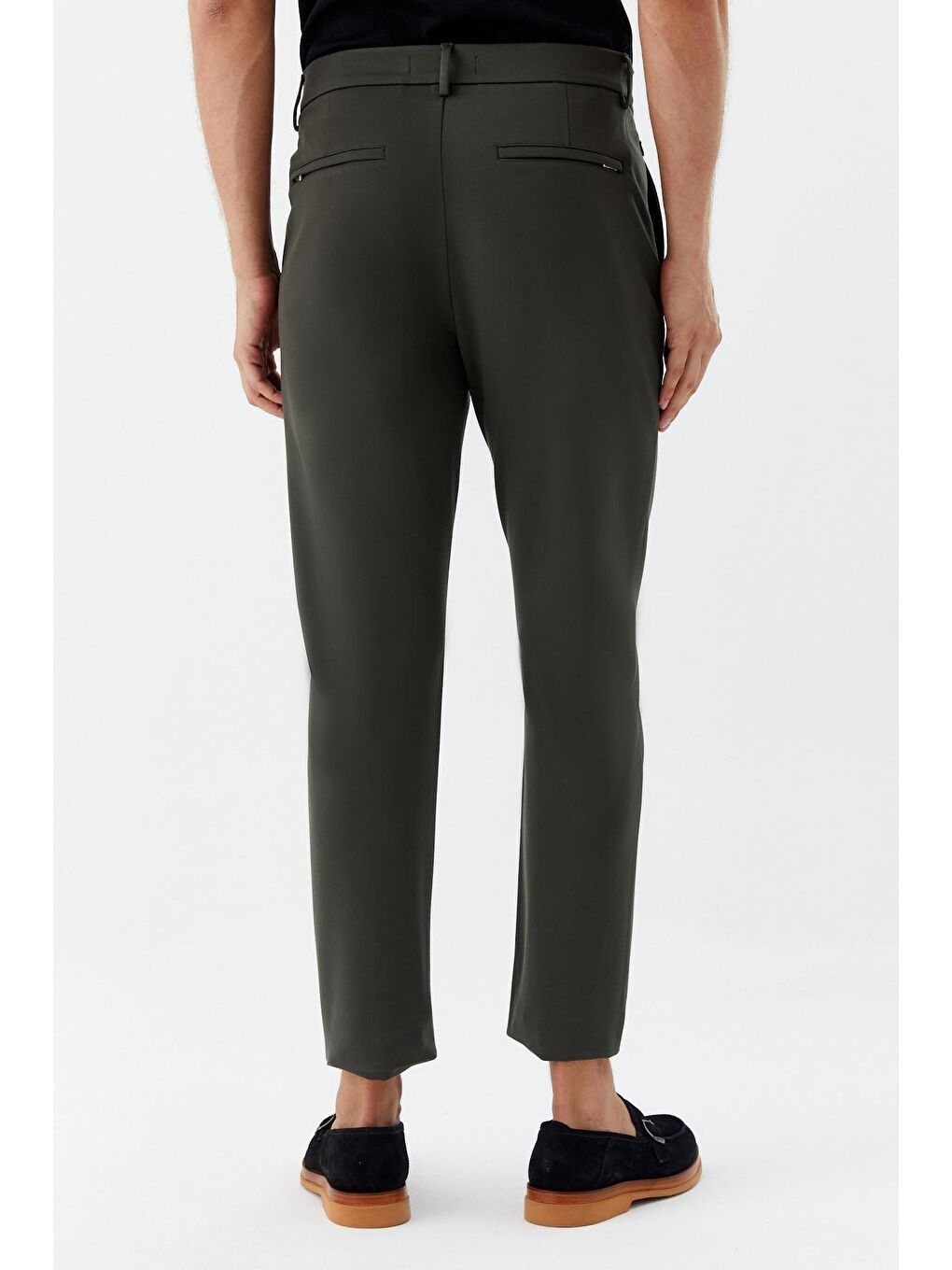 Petrol Regular Fit Fermuar Detaylı Erkek Pantolon-3