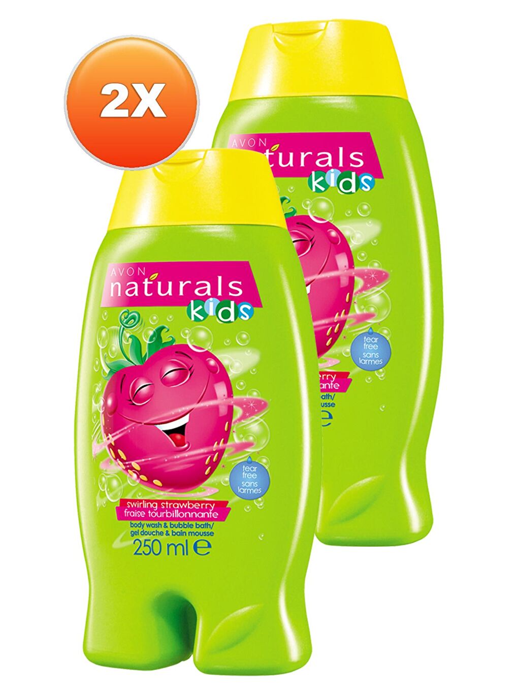 AVON Renksiz Çilek Kokulu Vücut Şampuanlı Banyo Köpüğü 250 Ml. İkili Set - 1