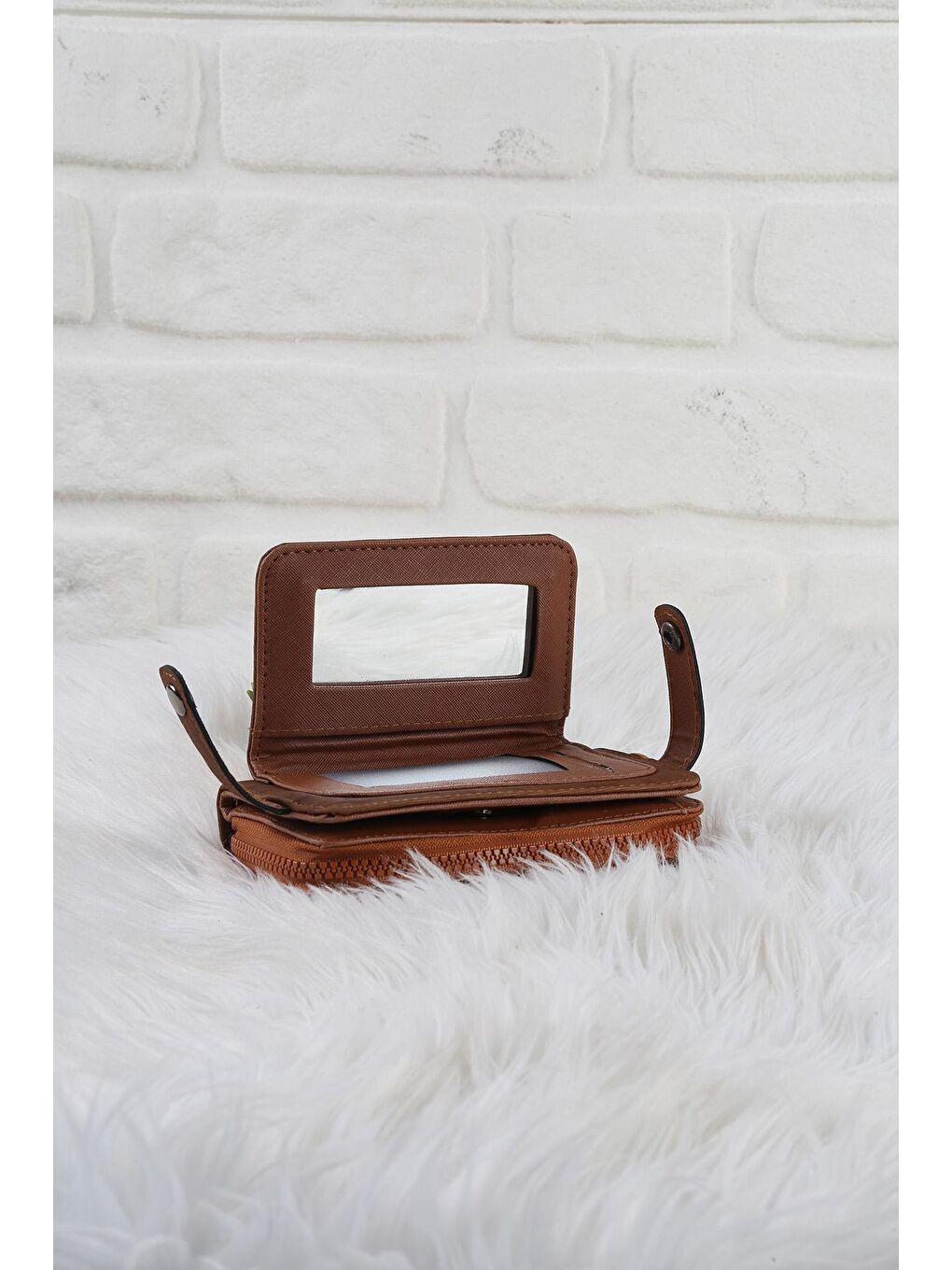 Kahverengi Baskılı Cüzdan/Para Çantası-1