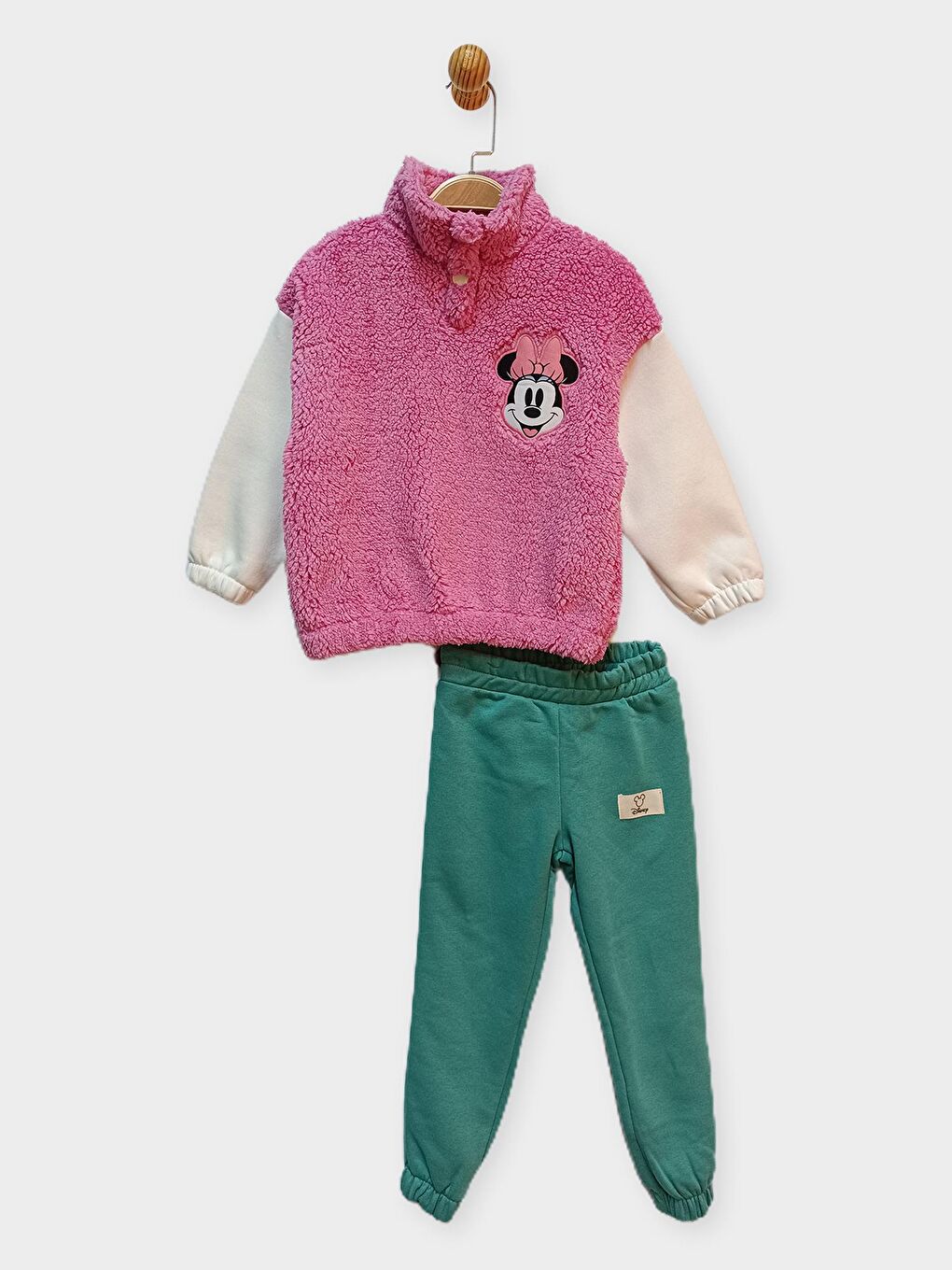 Pembe Minnie Mouse Lisanslı Kız Çocuk 2'li Takım 22039