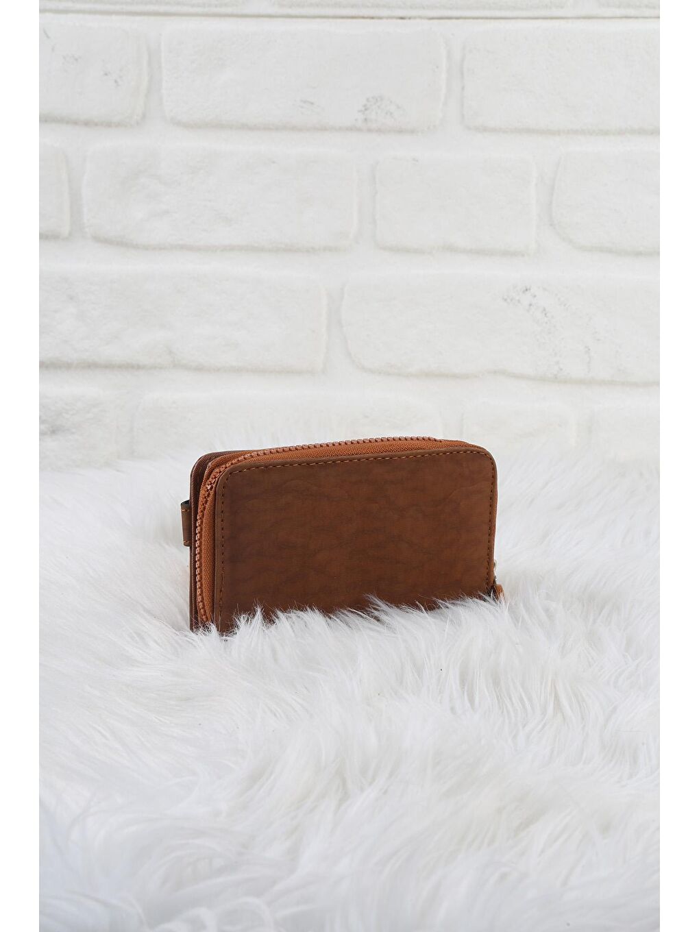 Kahverengi Baskılı Cüzdan/Para Çantası-4