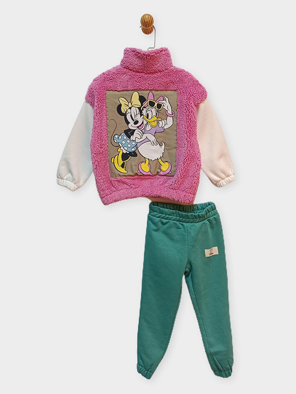 Pembe Minnie Mouse Lisanslı Kız Çocuk 2'li Takım 22039-1
