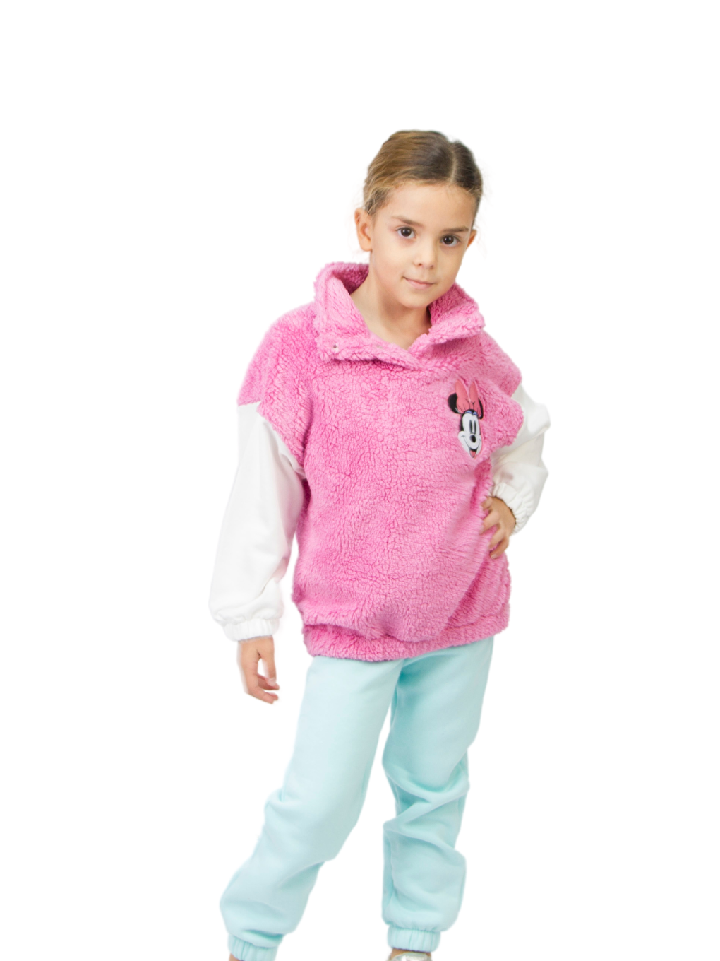 Pembe Minnie Mouse Lisanslı Kız Çocuk 2'li Takım 22039-4