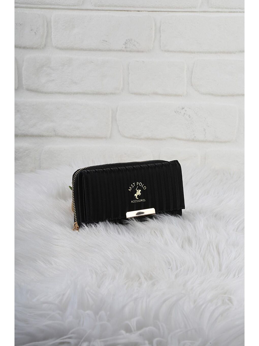 Siyah Baskılı Cüzdan/Para Çantası