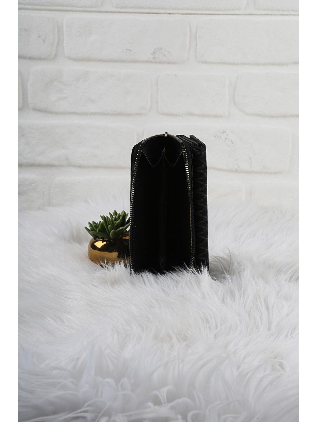 Siyah Baskılı Cüzdan/Para Çantası-2