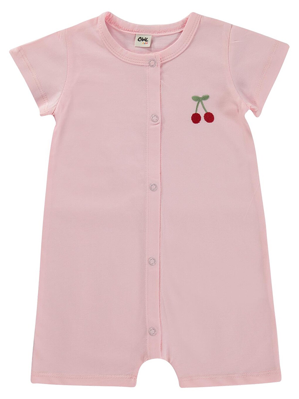 Baby Kiraz Baskılı 6-18 Ay Tulum - Pembe