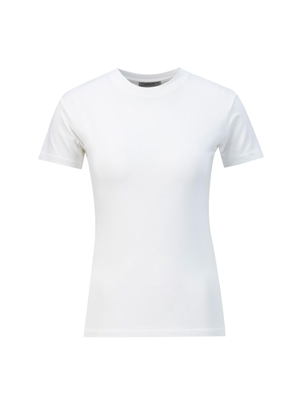 Kısa Kollu Sıfır Yaka Badi Ortd9040 Beyaz-1