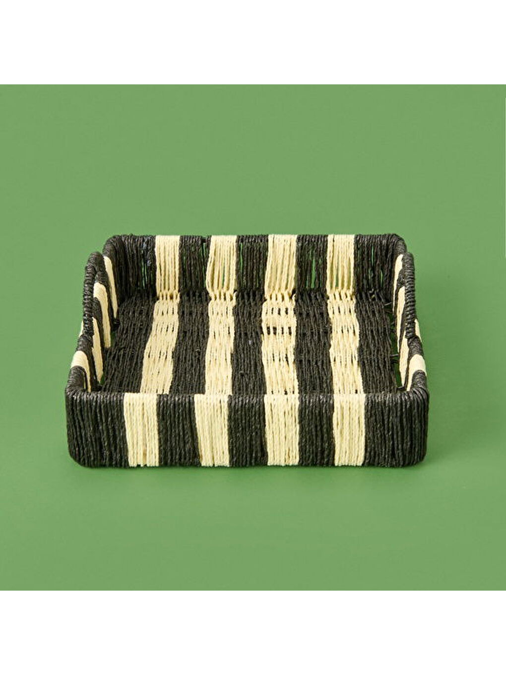 Ekru Deco Acerra Dekoratif Tepsi - Siyah / Krem - 22x22x5 cm-2