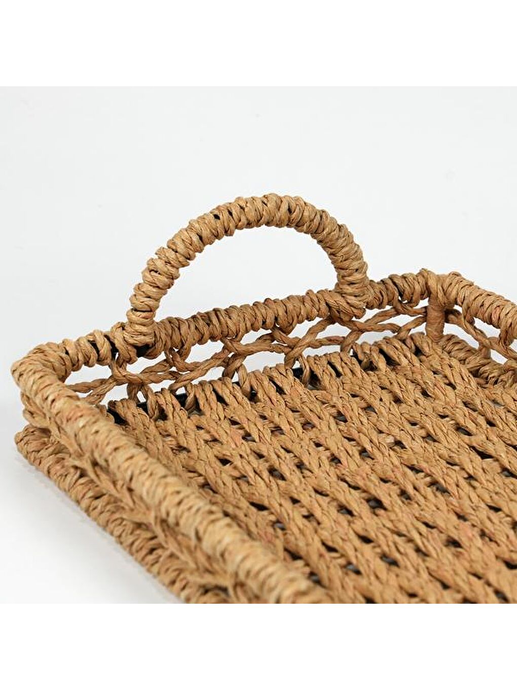 Deco Rustik Dekoratif Tepsi - Bej - 30 cm-1