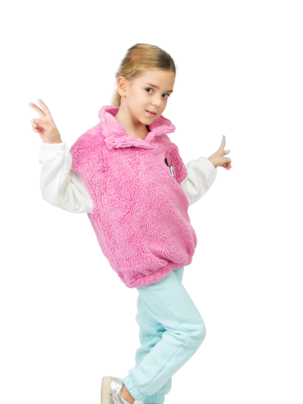 Pembe Minnie Mouse Lisanslı Kız Çocuk 2'li Takım 22039-6