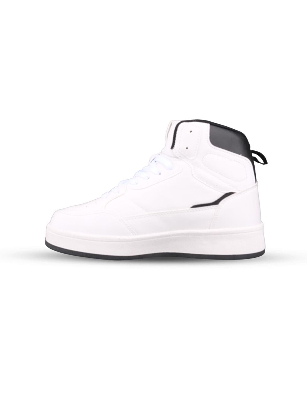 Kadın Günlük Ayakkabı - Beyaz-Siyah, Bilek Boy-1