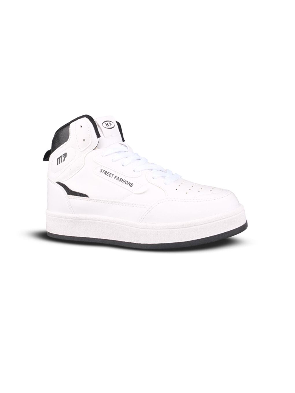 Kadın Günlük Ayakkabı - Beyaz-Siyah, Bilek Boy-2