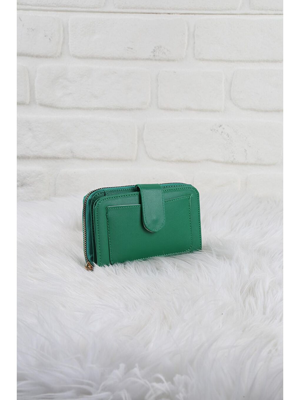 Yeşil Ön Cepli Cüzdan/Para Çantası