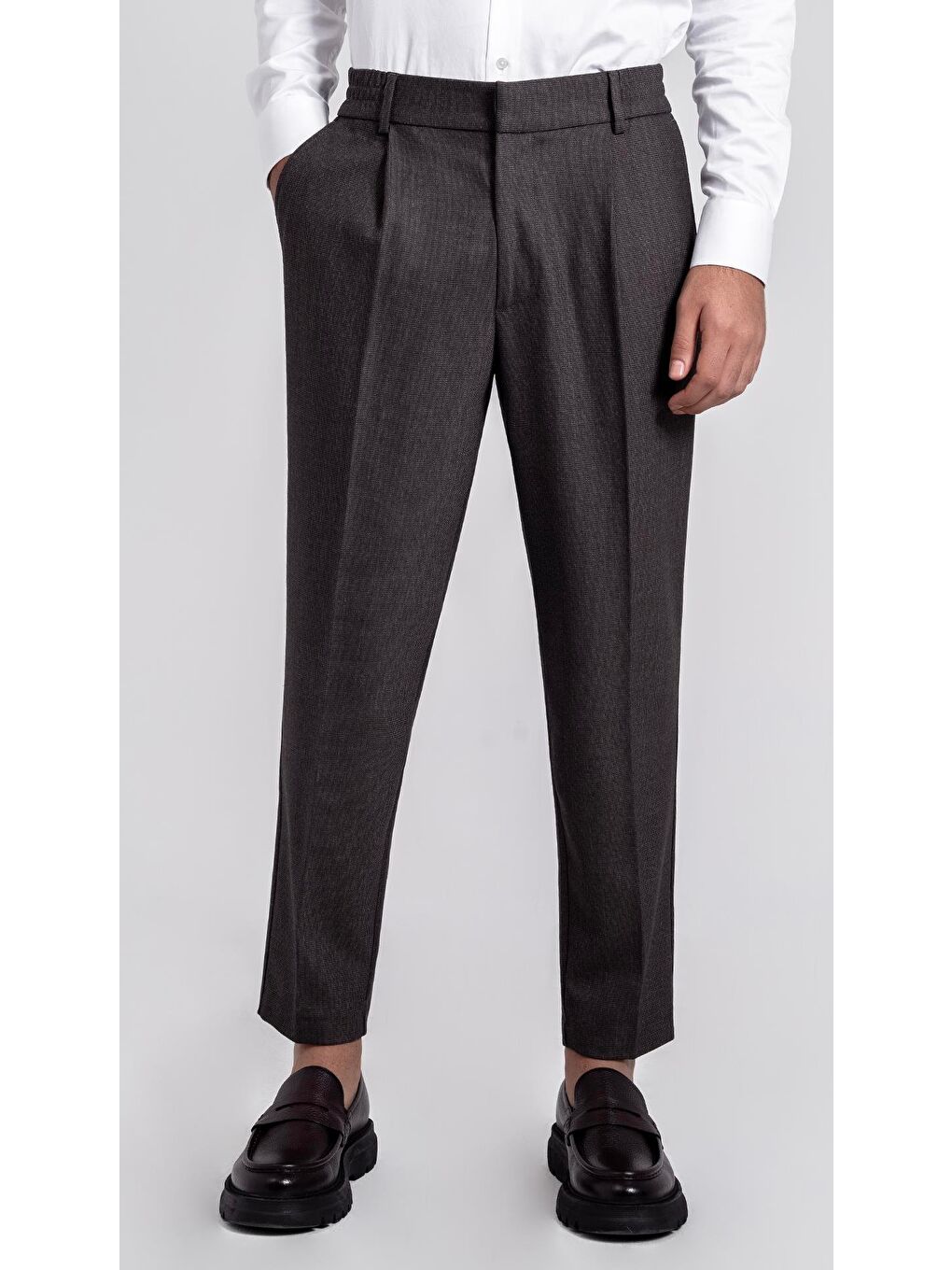 Giotelli Kahverengi Dokuma Kumaş Erkek Klasik Pantolon