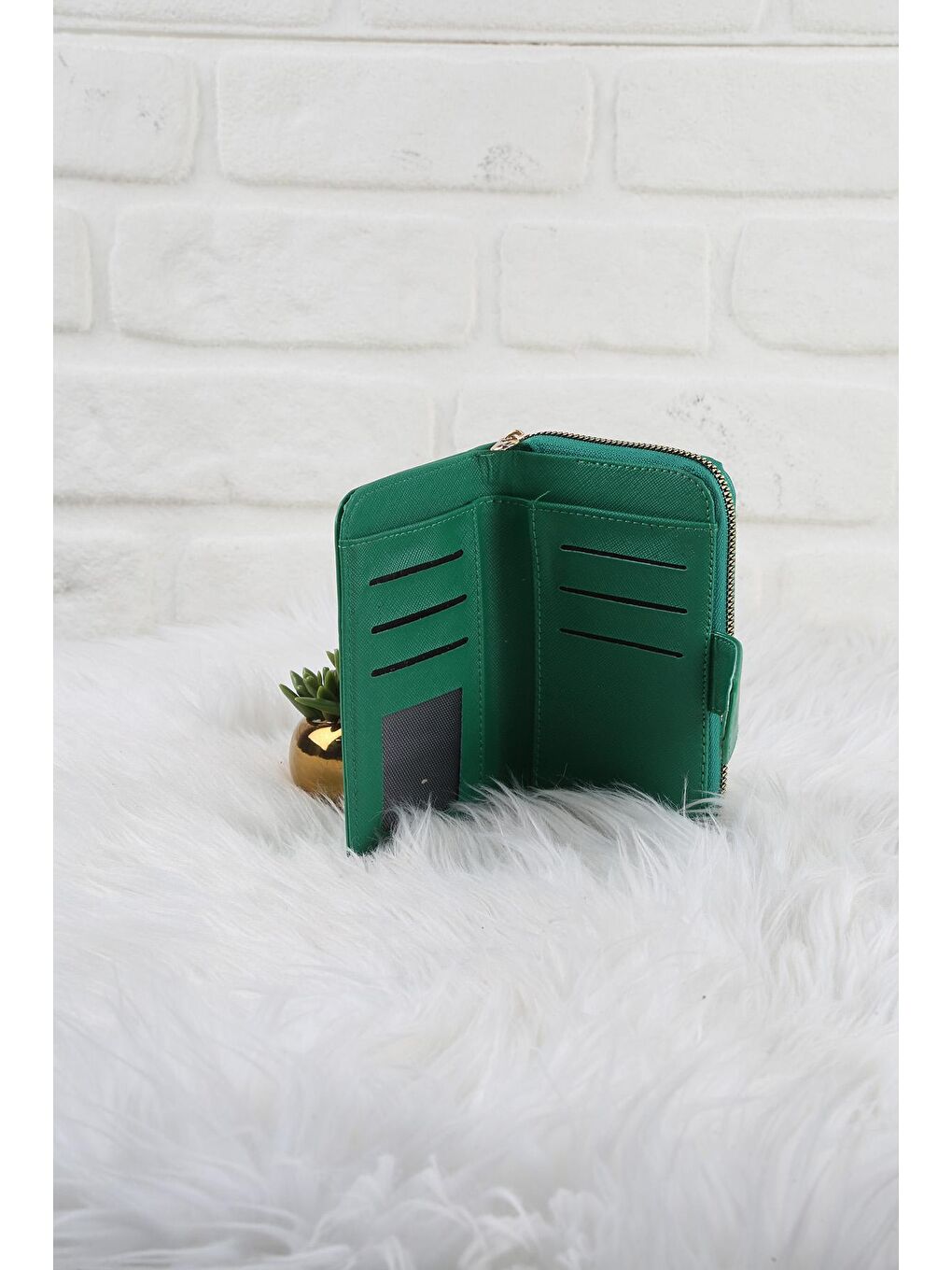 Yeşil Ön Cepli Cüzdan/Para Çantası-1