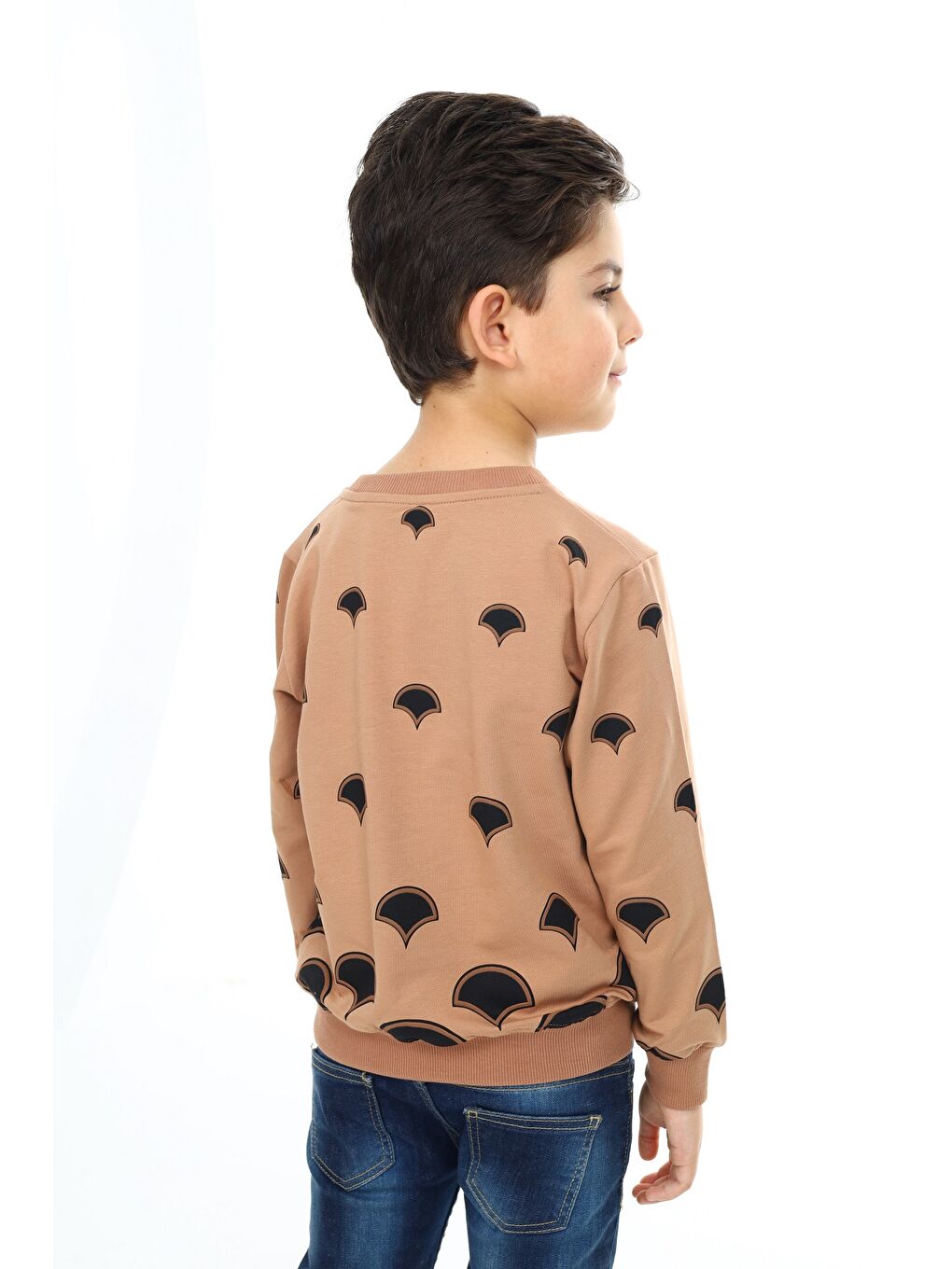 Toontoykids Kahverengi Erkek Çocuk Baskılı Sweatshirt - 1