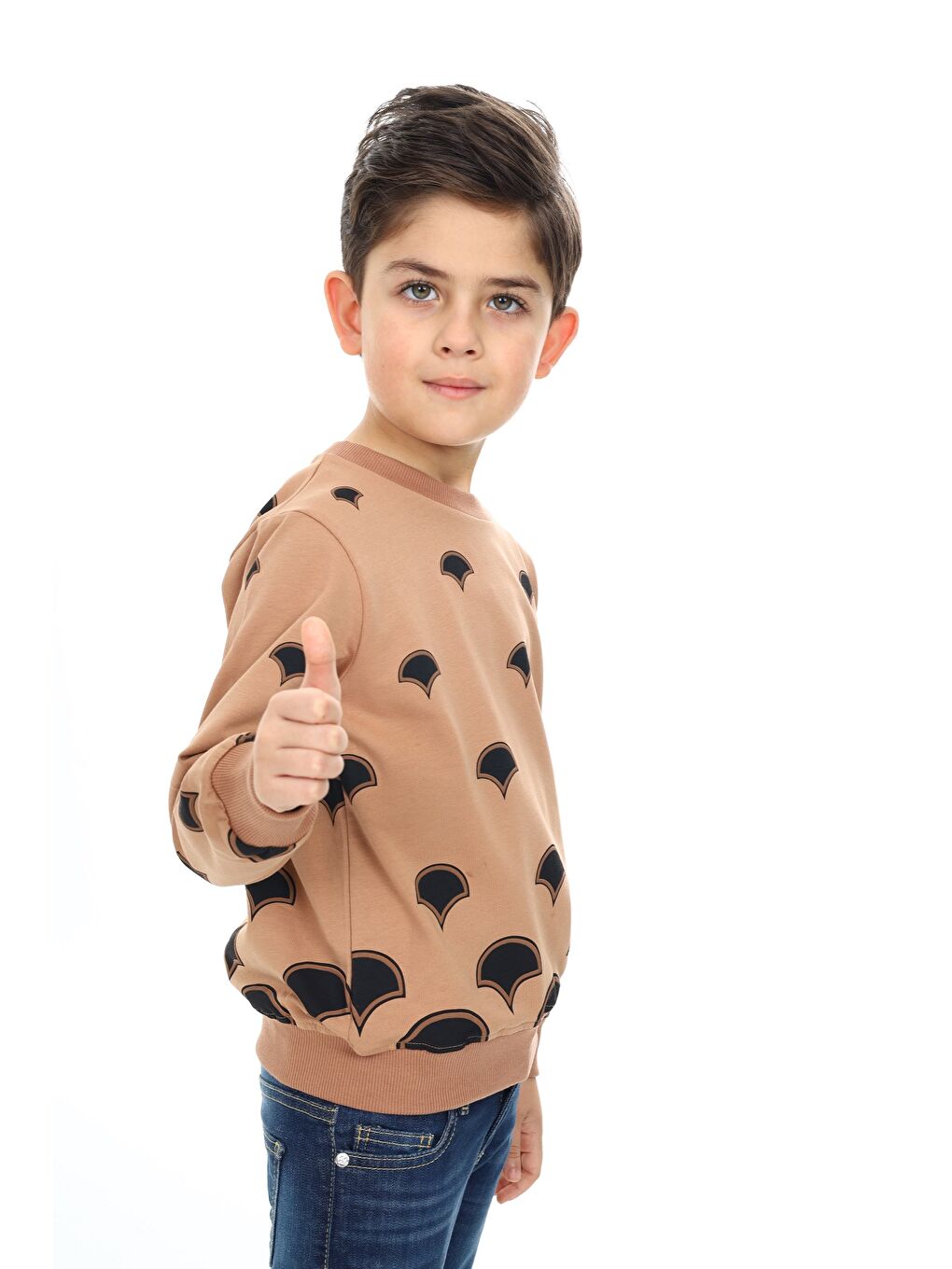 Toontoykids Kahverengi Erkek Çocuk Baskılı Sweatshirt - 2