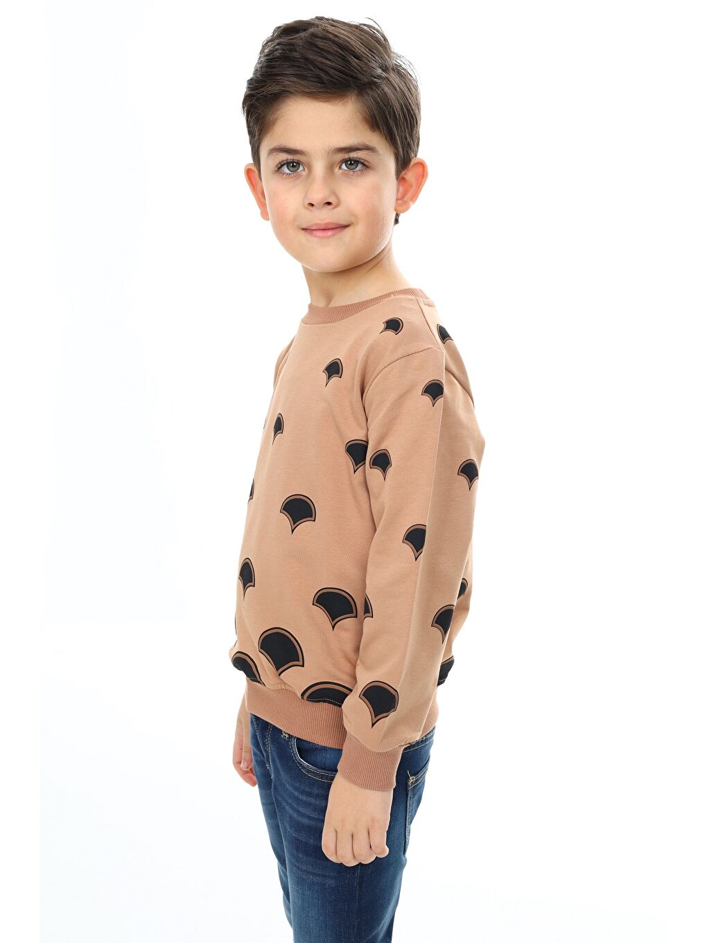 Toontoykids Kahverengi Erkek Çocuk Baskılı Sweatshirt - 3