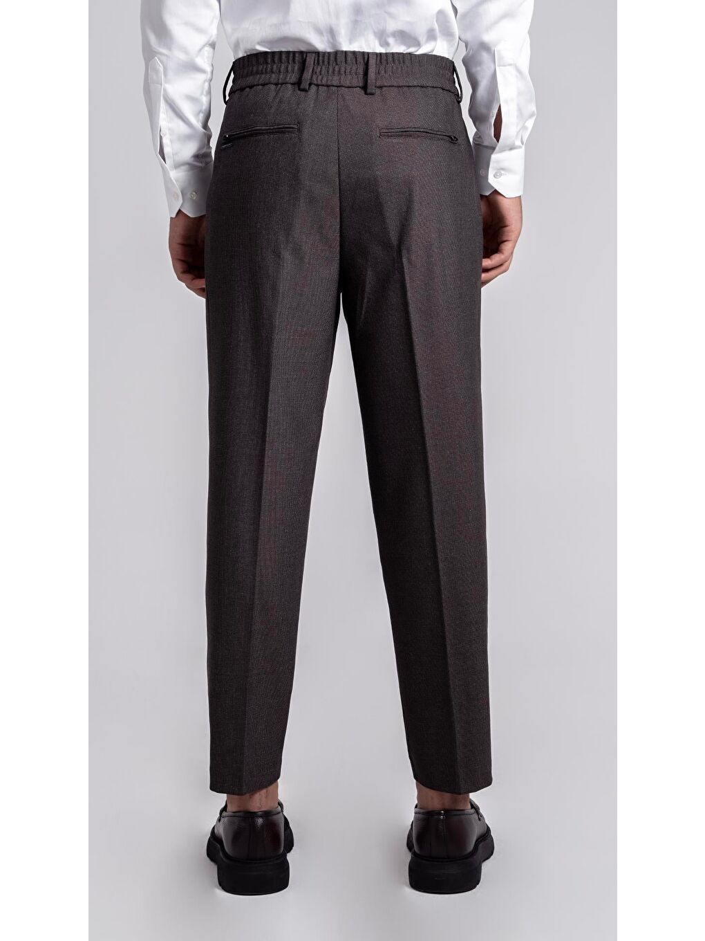 Giotelli Kahverengi Dokuma Kumaş Erkek Klasik Pantolon-1