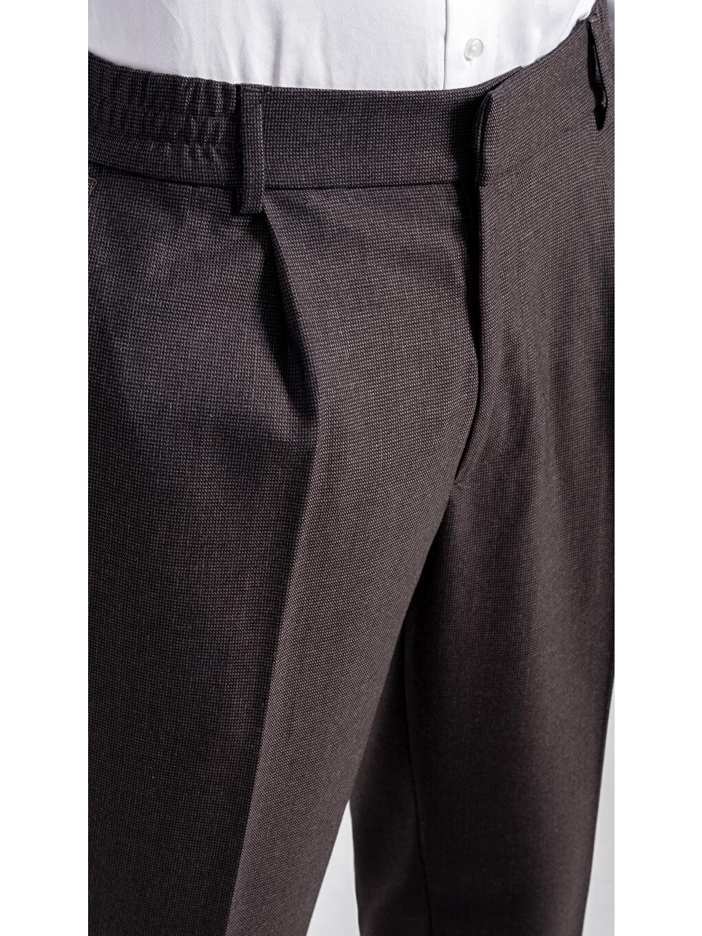 Giotelli Kahverengi Dokuma Kumaş Erkek Klasik Pantolon-2
