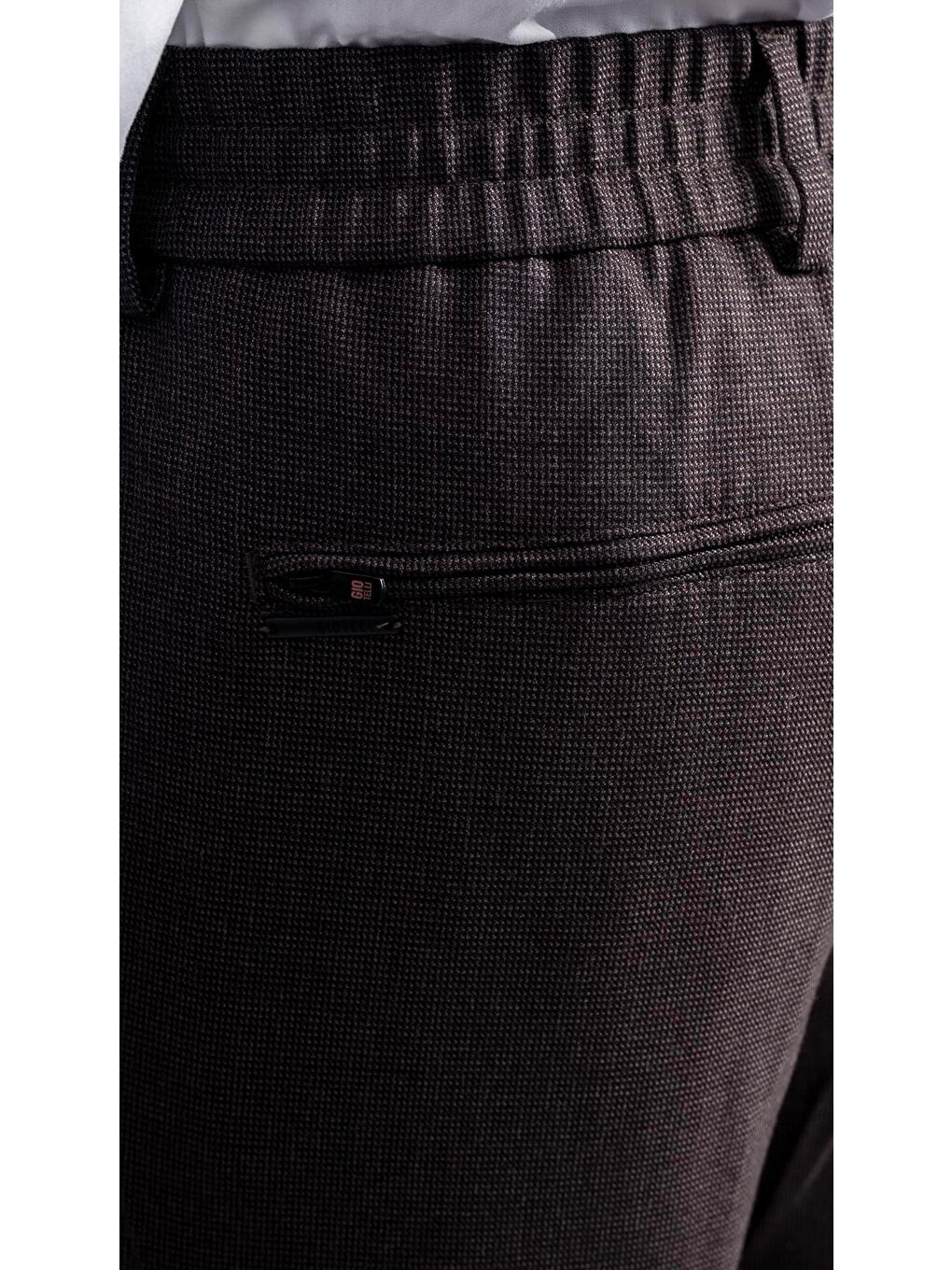 Giotelli Kahverengi Dokuma Kumaş Erkek Klasik Pantolon-4