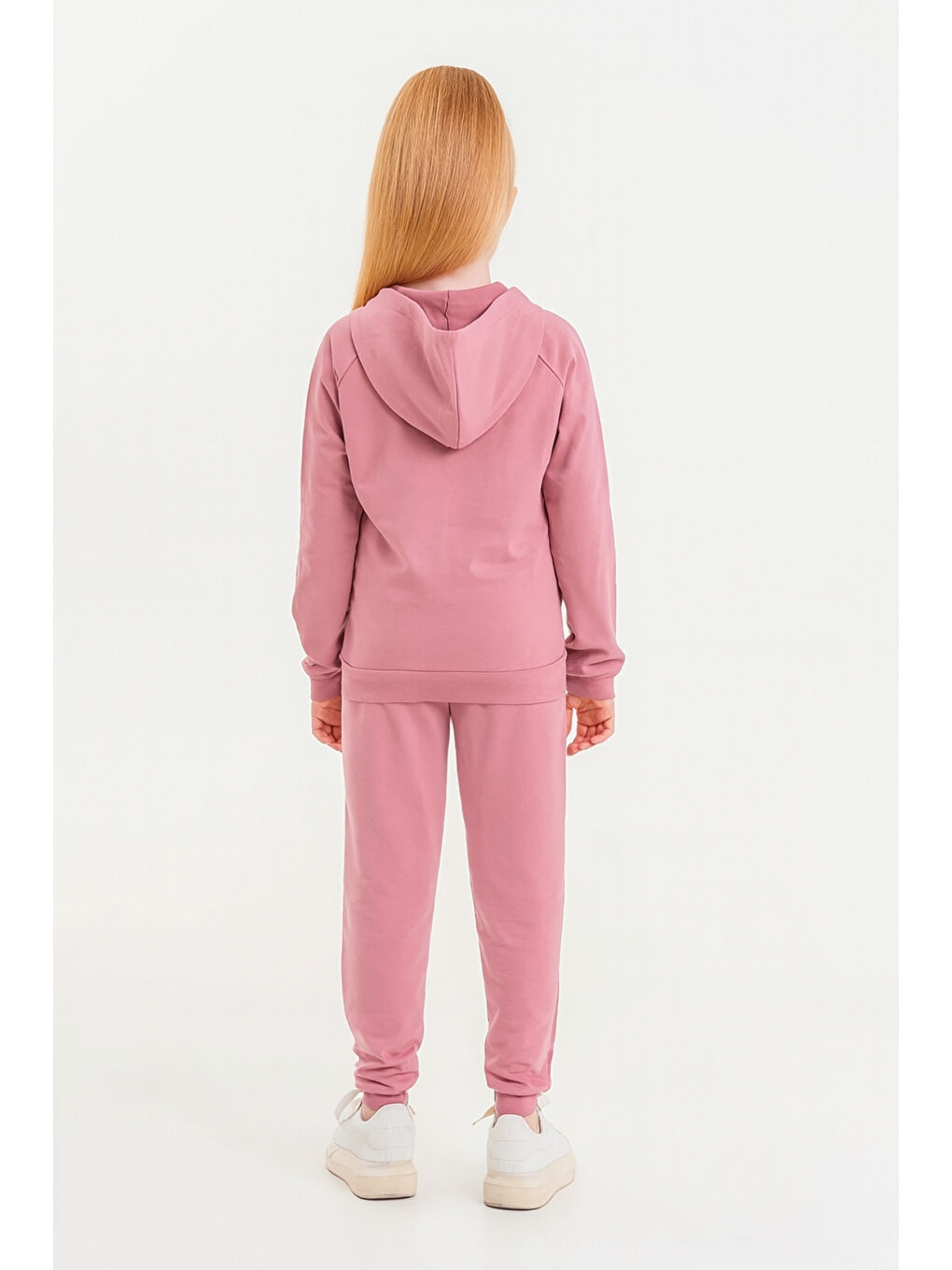 Pembe Kız - Erkek Çocuk Basic Fermuarlı Okul Eşofman Takımı Ak0785-3