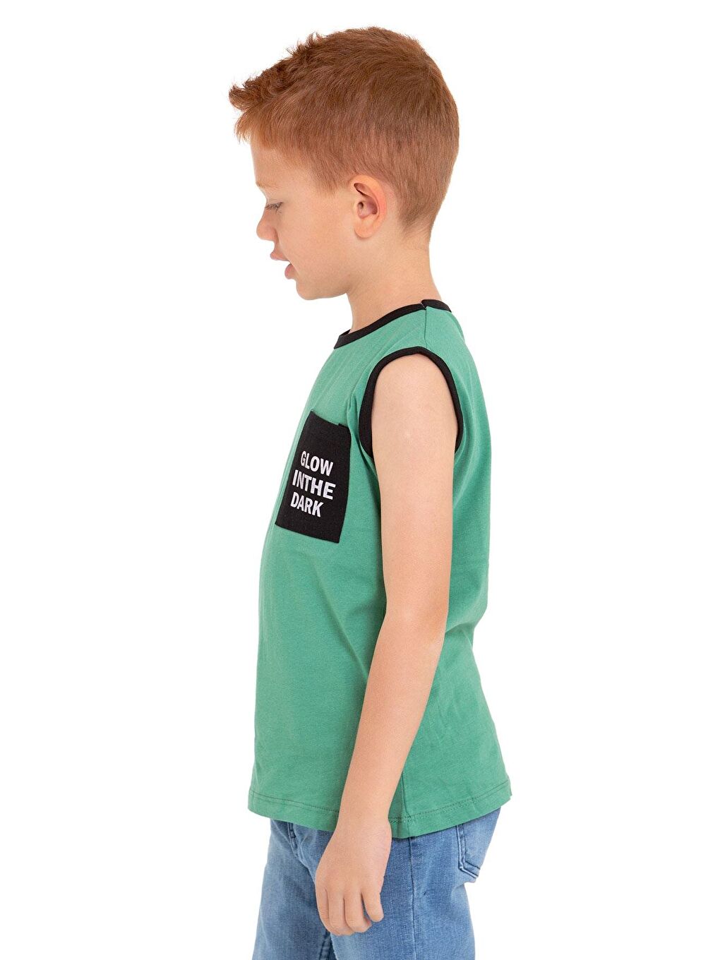 Yeşil Glow Inthe Dark Baskılı Cagla Yesil Renk Erkek Cocuk Atlet-2