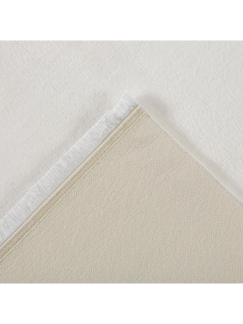 Beyaz Royal Püsküllü Halı 160x220 Optik-5