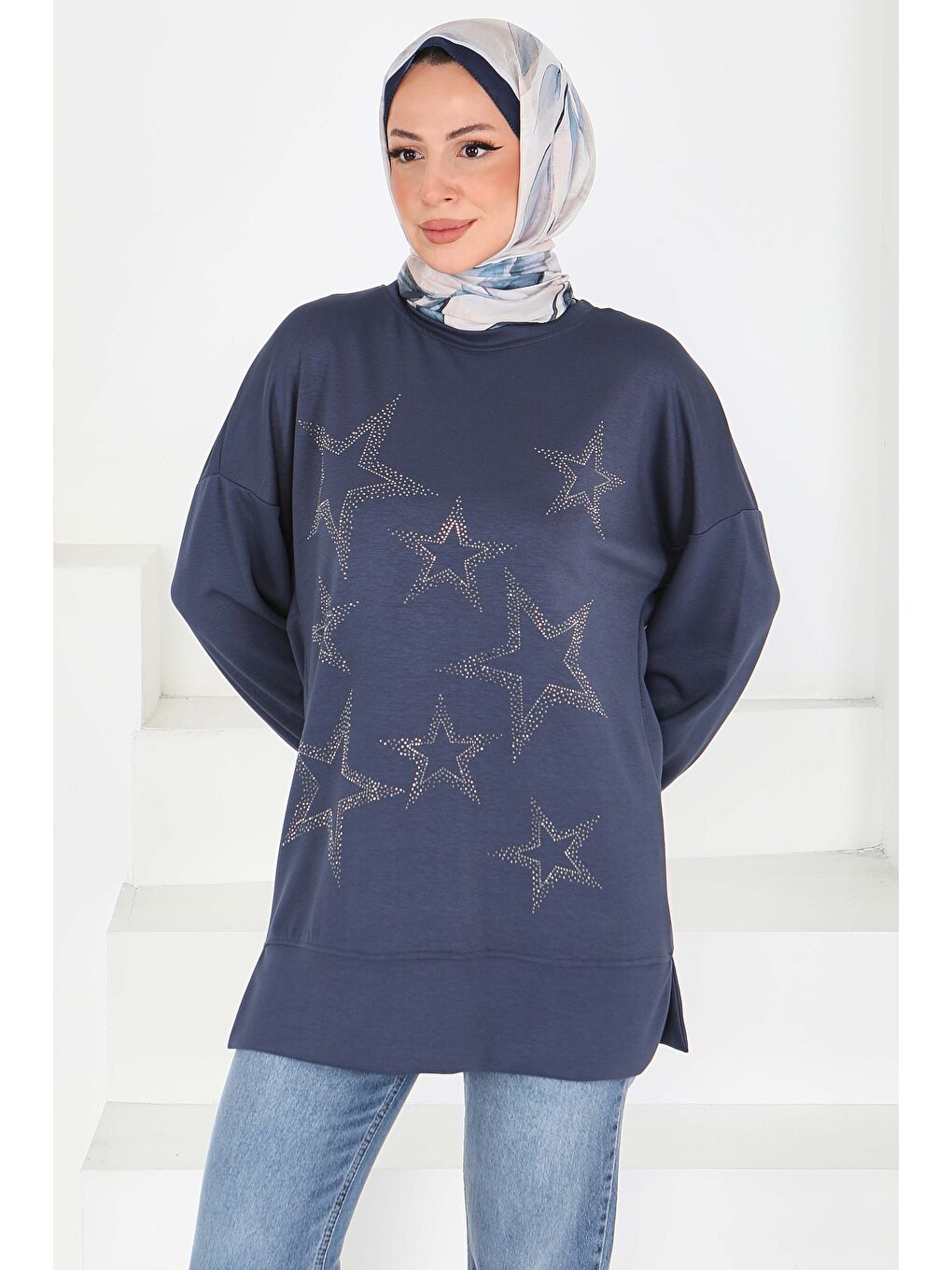Yıldız Taş Detaylı Oysho Tunik Antrasit - 27673