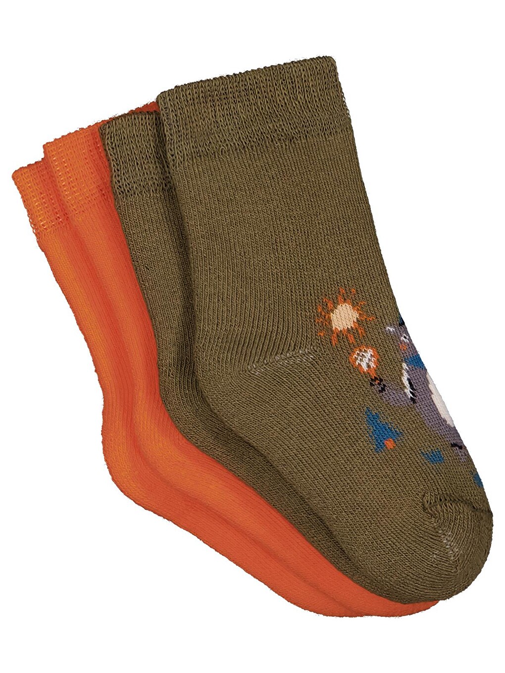 Beyaz Baby Little Camper Havlu 6-18 Ay 2'li Bebek Erk Çorap Set - Standart-2