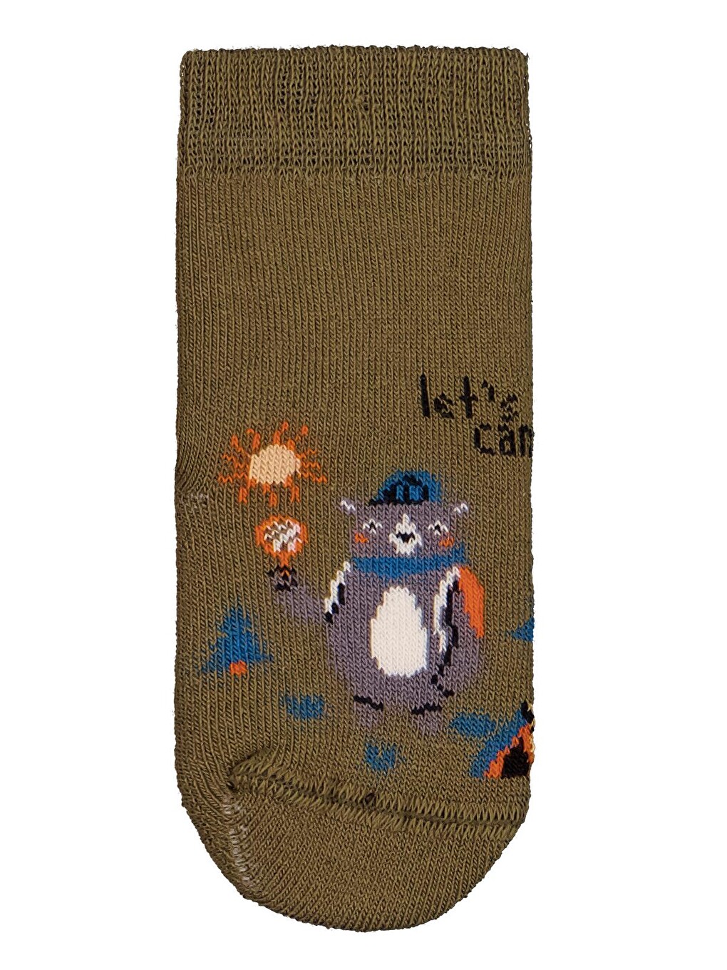 Beyaz Baby Little Camper Havlu 6-18 Ay 2'li Bebek Erk Çorap Set - Standart-3