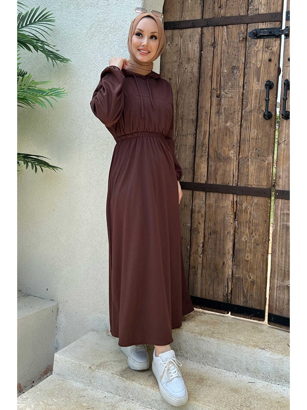 Orta Kadın Kahverengi Elbise - 11020-1
