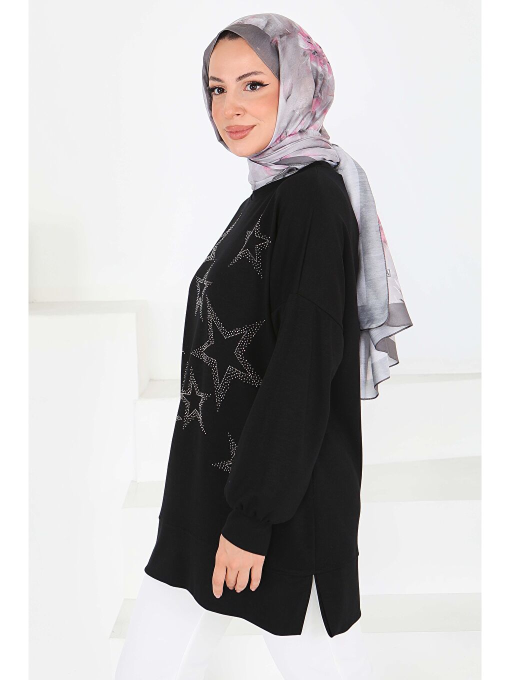 Yıldız Taş Detaylı Oysho Tunik Siyah - 27673-3