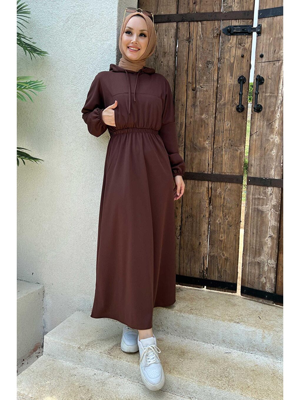 Orta Kadın Kahverengi Elbise - 11020-2