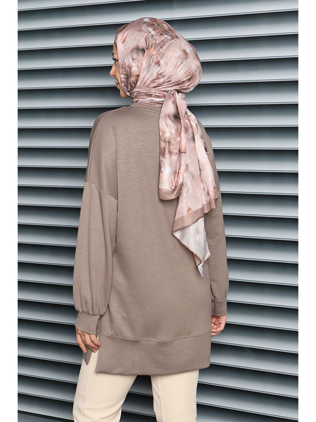 Bej Yıldız Taş Detaylı Oysho Tunik Vizon - 27673-3