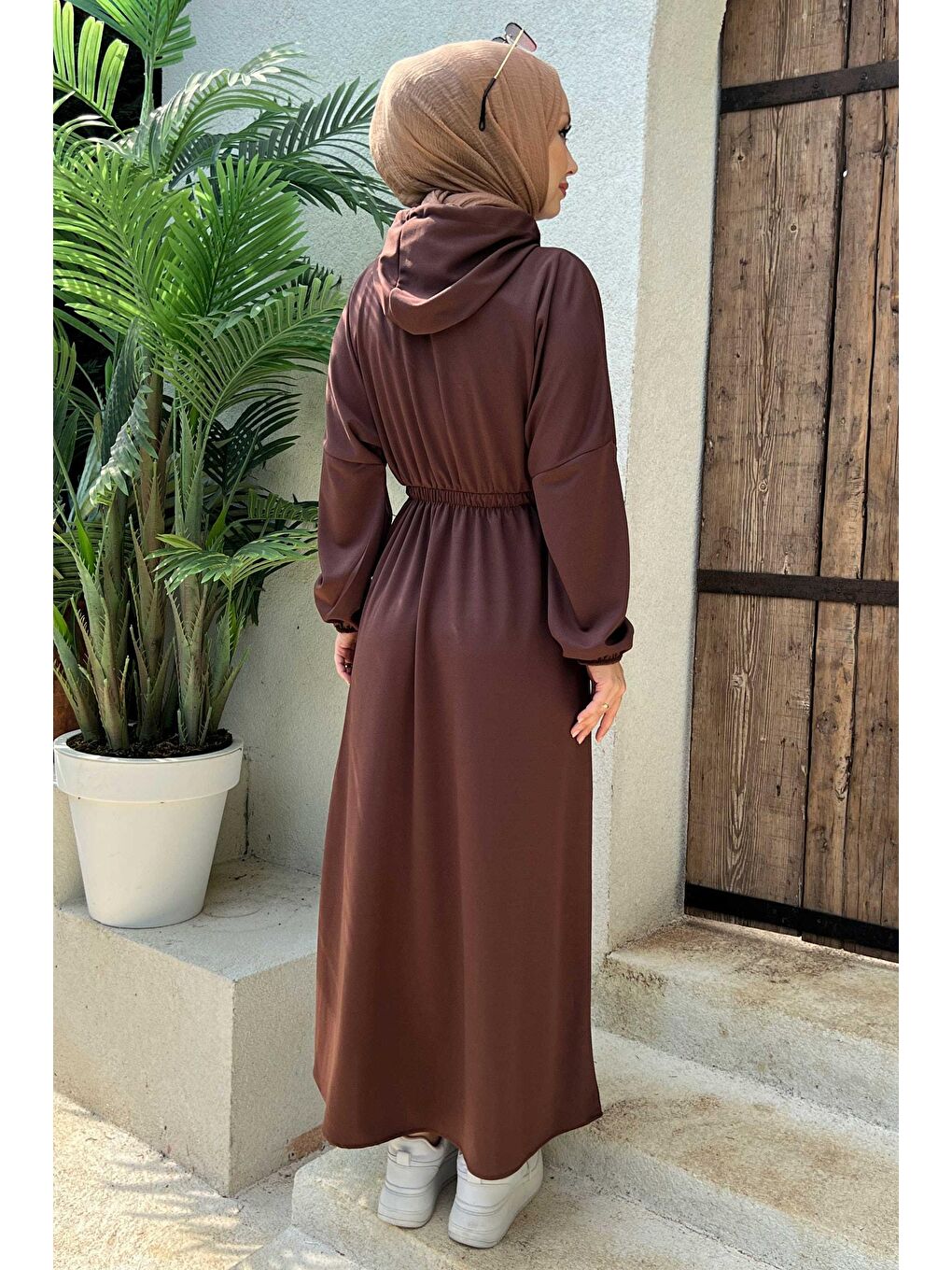 Orta Kadın Kahverengi Elbise - 11020-4