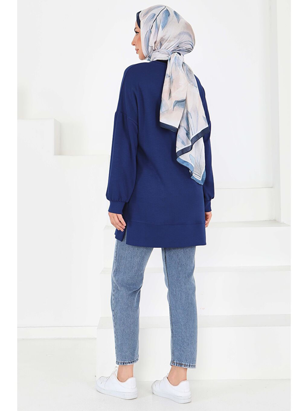 Yıldız Taş Detaylı Oysho Tunik Lacivert - 27673-3