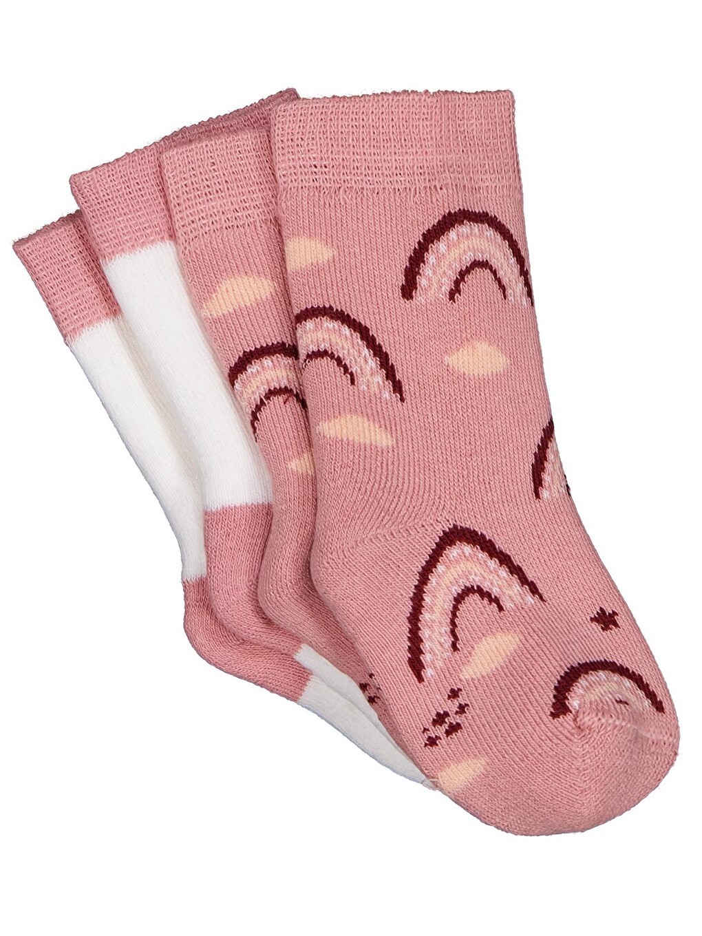 Beyaz Baby Bunny Havlu 6-18 Ay 2'li Bebek Kız Çorap Set - Standart-2