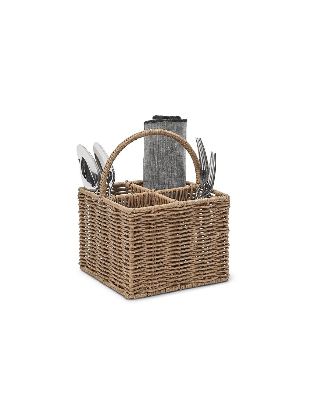 Kahverengi Çatal-Kaşıklık Sepet-2