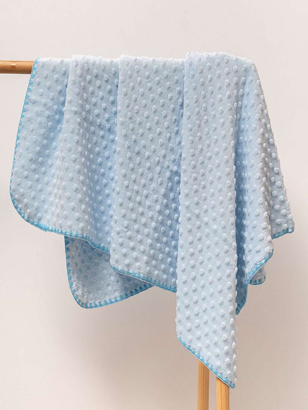 Nohut Dolgulu %100 Welsoft Bebek Battaniyesi Mavi