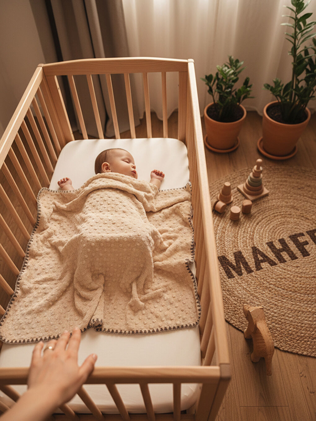 Kahverengi Nohut Dolgulu %100 Welsoft Bebek Battaniyesi Kahve-2