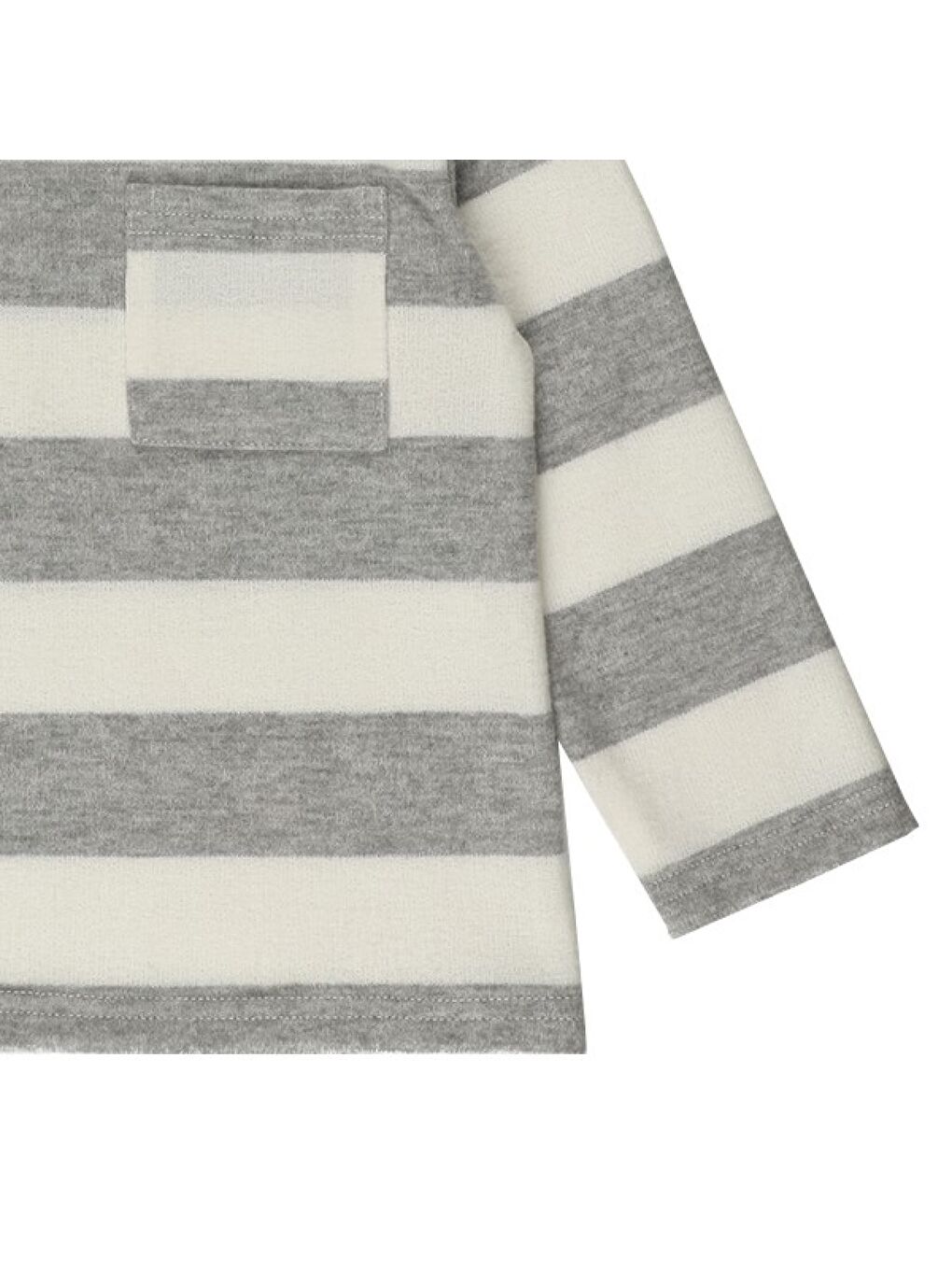 Gri Erkek Çocuk Çizgili Triko Kazak-2