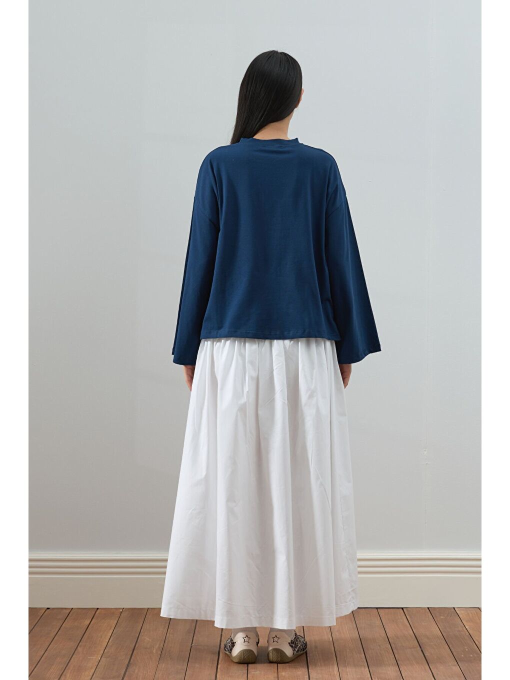 Lacivert Nakışlı Body-3