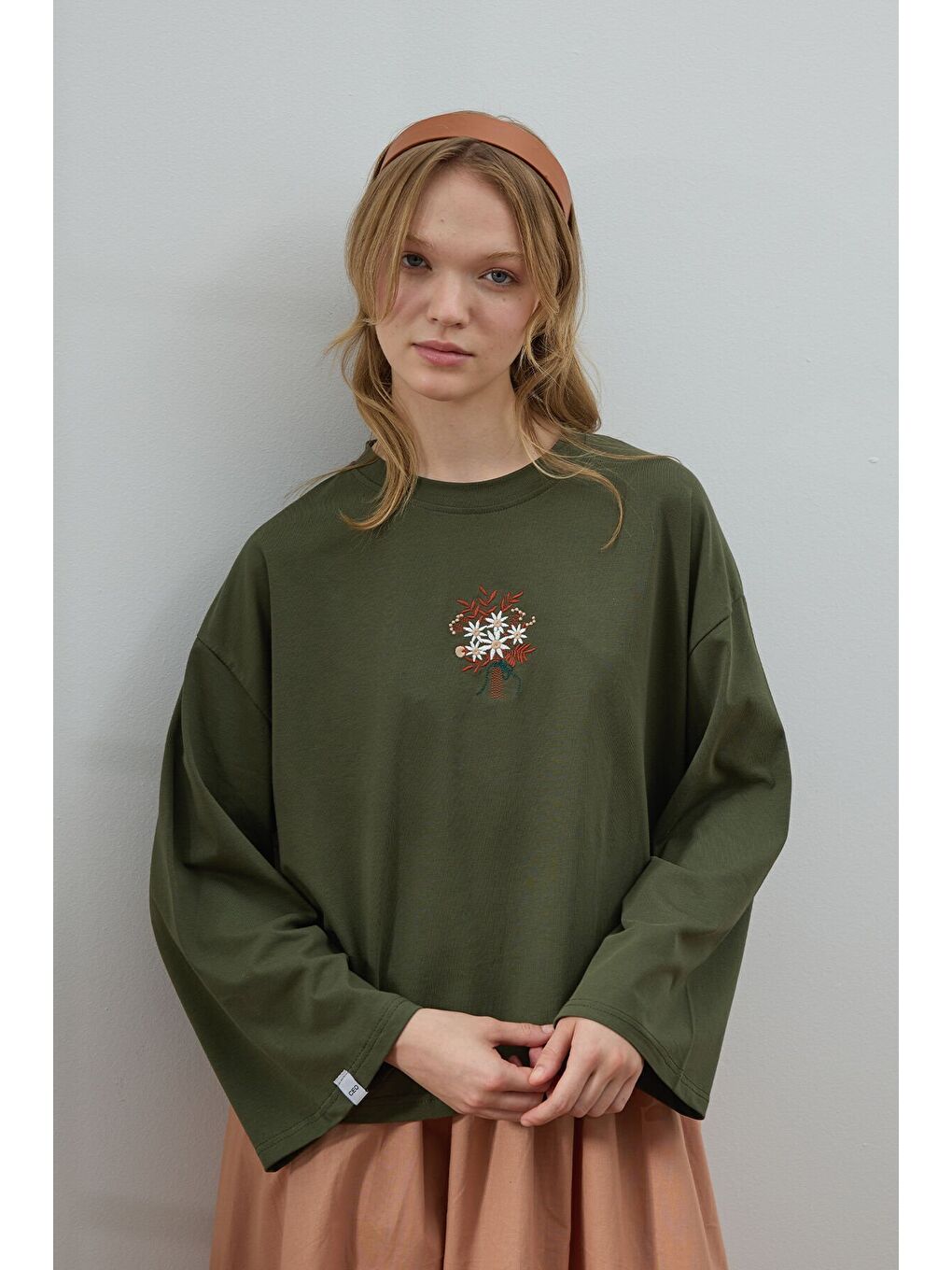 Haki Nakışlı Body