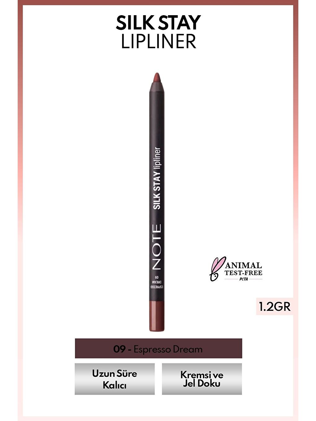 Silk Stay Lipliner Suya Dayanıklı İpeksi Dudak Kalemi - 09 Espresso Dream - Kahverengi